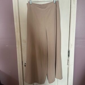 Adrianna Papell Textured Satin Pull on Pants Women's Size L Bamboo Slacks  New